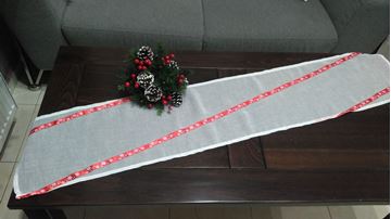 Снимка на Коледна декоративна лента за маса Коледни снежинки" - 25/130см